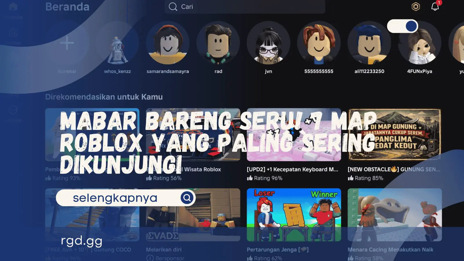 Mabar Bareng Seru! 7 Map Roblox yang Paling Sering Dikunjungi Pemain